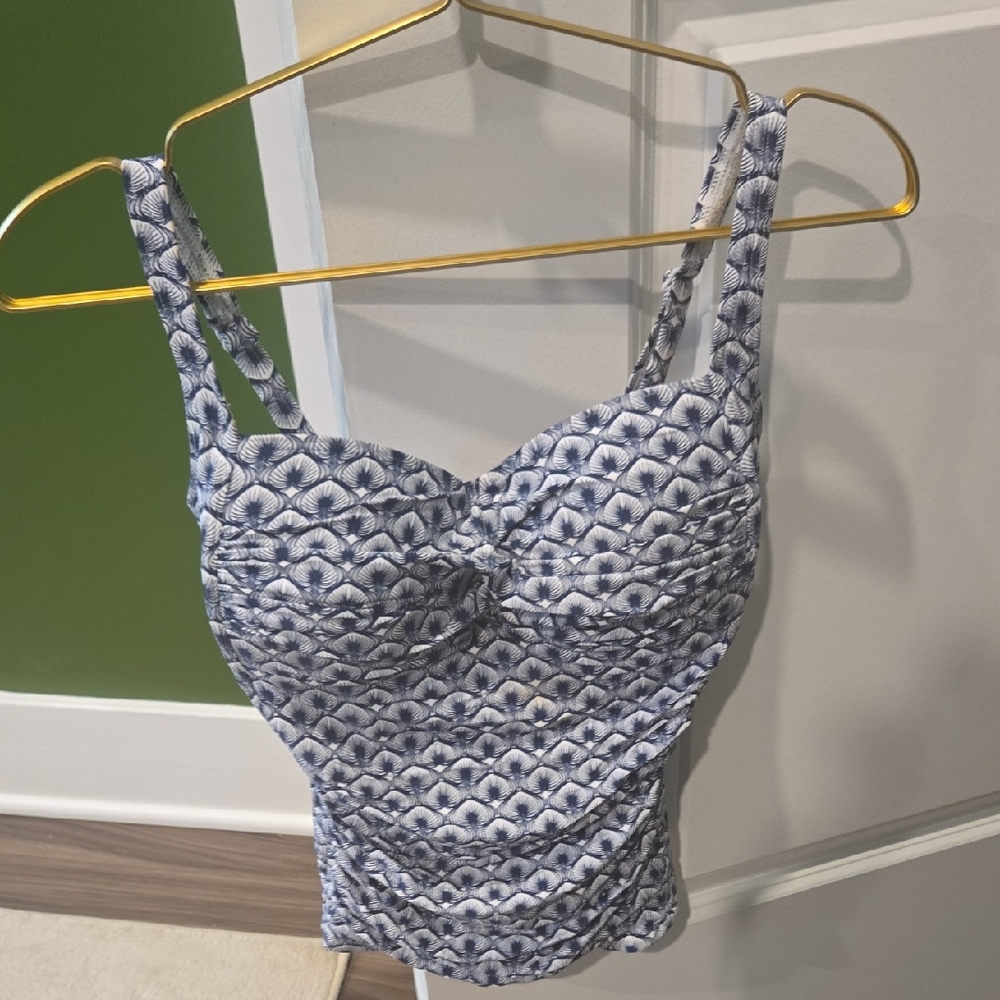 Blue Patterned Women's Top